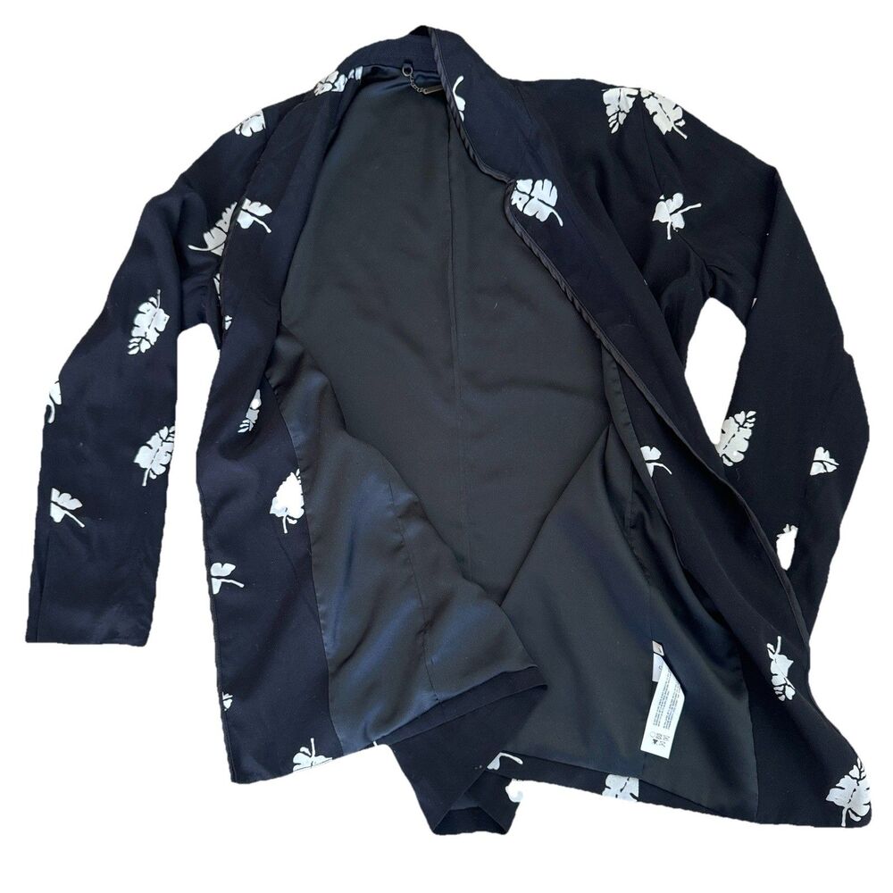 Capulet Leaf Print Jacket XS Black‎ White Botanical Lightweight Chic Boutique - Picture 3 of 12